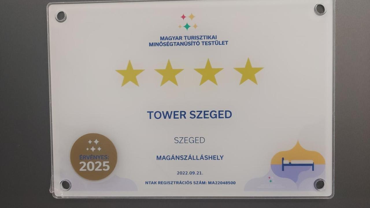 Tower Szeged Belvarosi Exkluziv Panoramas Apartman - Free Parking Bagian luar foto